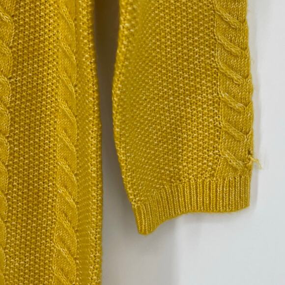Ann Taylor Cable Knit Sweater Dress XS Turtleneck Golden Yellow NWT - Picture 9 of 12